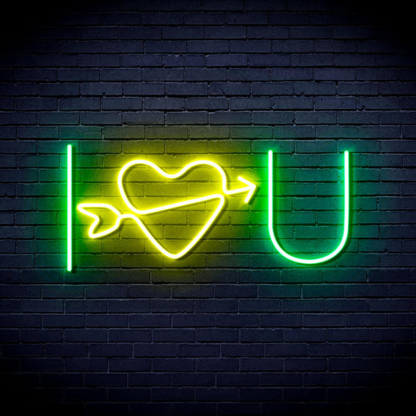 advpro-i-love-you-ultra-bright-led-neon-sign-fnu0227 - Green & Yellow