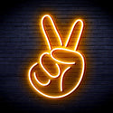 advpro-hand-showing-v-sign-ultra-bright-led-neon-sign-fnu0231 - Golden Yellow