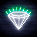 advpro-diamond-ultra-bright-led-neon-sign-fnu0235 - White & Green