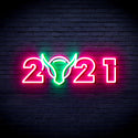 advpro-2021-with-ox-head-ultra-bright-led-neon-sign-fnu0243 - Green & Pink