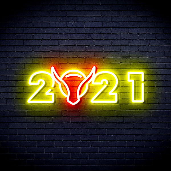 advpro-2021-with-ox-head-ultra-bright-led-neon-sign-fnu0243 - Red & Yellow