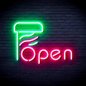 advpro-open-with-barber-pole-ultra-bright-led-neon-sign-fnu0263 - Green & Pink