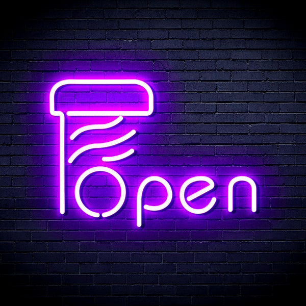 advpro-open-with-barber-pole-ultra-bright-led-neon-sign-fnu0263 - Purple