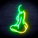 advpro-lady-back-shape-ultra-bright-led-neon-sign-fnu0267 - Green & Yellow