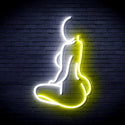 advpro-lady-back-shape-ultra-bright-led-neon-sign-fnu0267 - White & Yellow