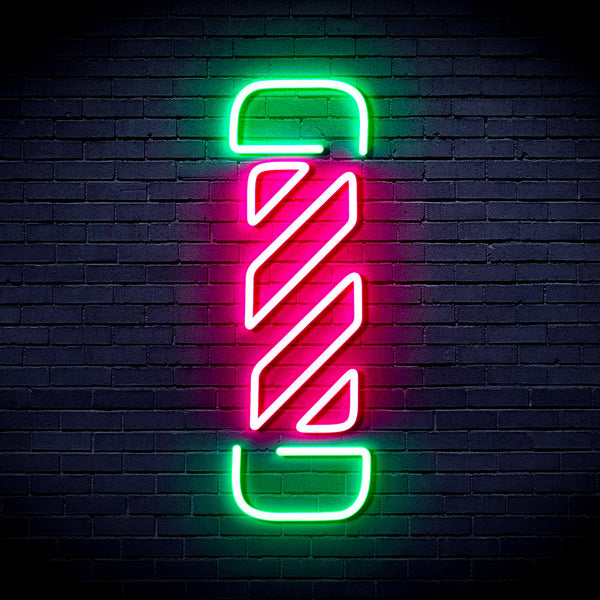 advpro-barber-pole-ultra-bright-led-neon-sign-fnu0276 - Green & Pink