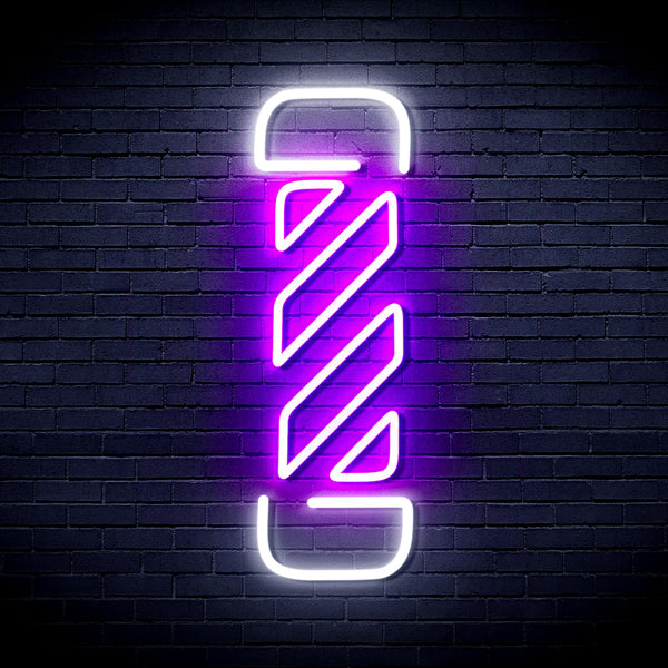 advpro-barber-pole-ultra-bright-led-neon-sign-fnu0276 - White & Purple