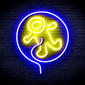 advpro-astronaut-ultra-bright-led-neon-sign-fnu0283 - Blue & Yellow