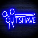 advpro-cut-shave-with-scissors-and-shaver-ultra-bright-led-neon-sign-fnu0284 - Blue