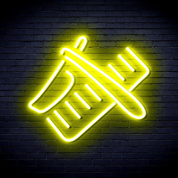 advpro-shavers-and-comb-ultra-bright-led-neon-sign-fnu0286 - Yellow