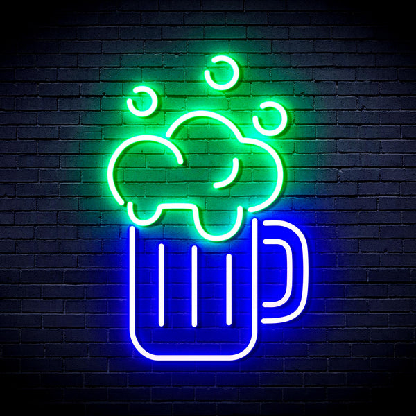 advpro-beer-mug-ultra-bright-led-neon-sign-fnu0302 - Green & Blue