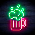 advpro-beer-mug-ultra-bright-led-neon-sign-fnu0302 - Green & Pink