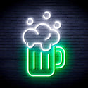 advpro-beer-mug-ultra-bright-led-neon-sign-fnu0302 - White & Green