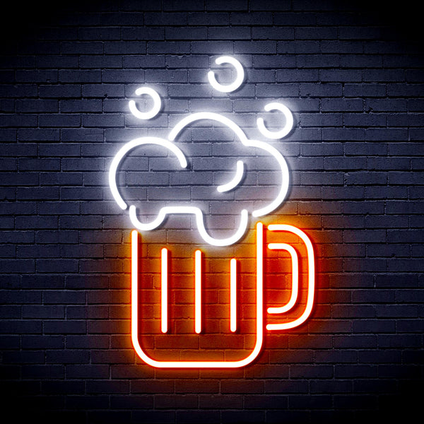 advpro-beer-mug-ultra-bright-led-neon-sign-fnu0302 - White & Orange