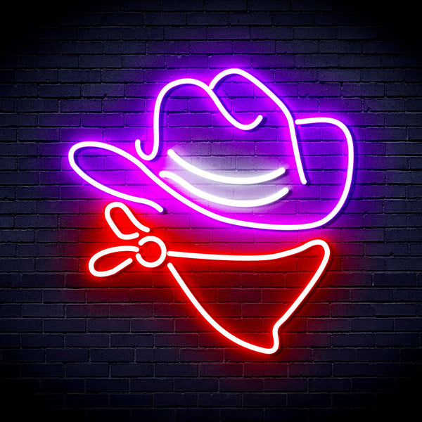 Cowboy Hat Ultra-Bright LED Neon Sign fnu0303