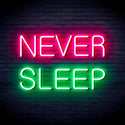 advpro-never-sleep-ultra-bright-led-neon-sign-fnu0306 - Green & Pink