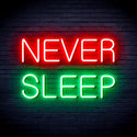 advpro-never-sleep-ultra-bright-led-neon-sign-fnu0306 - Green & Red