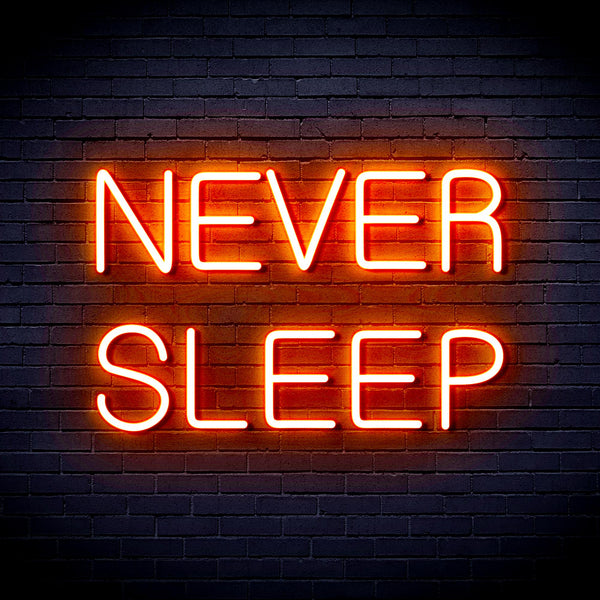 advpro-never-sleep-ultra-bright-led-neon-sign-fnu0306 - Orange