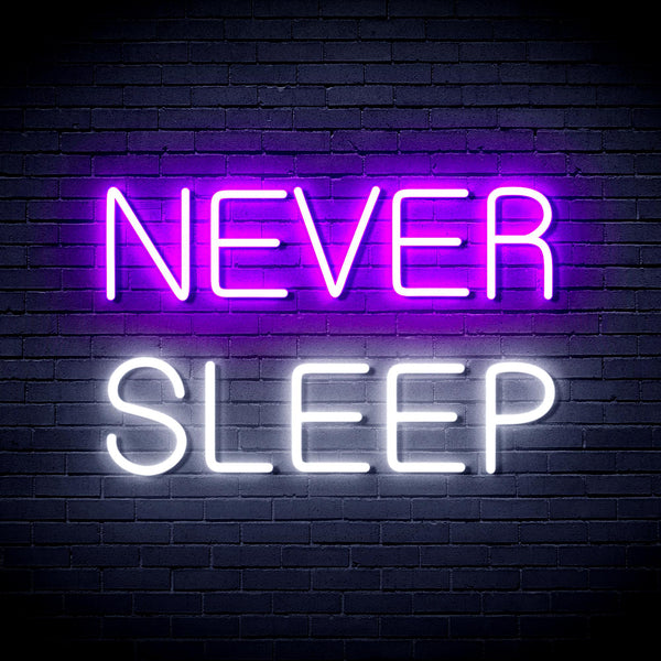 advpro-never-sleep-ultra-bright-led-neon-sign-fnu0306 - White & Purple