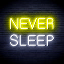 advpro-never-sleep-ultra-bright-led-neon-sign-fnu0306 - White & Yellow