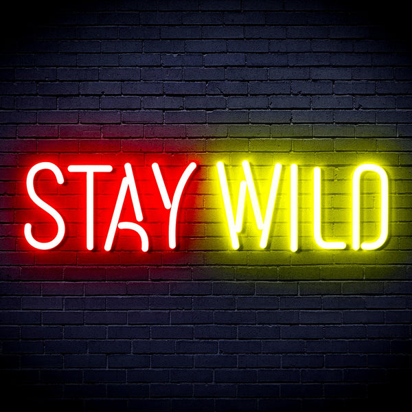 advpro-stay-wild-ultra-bright-led-neon-sign-fnu0307 - Red & Yellow