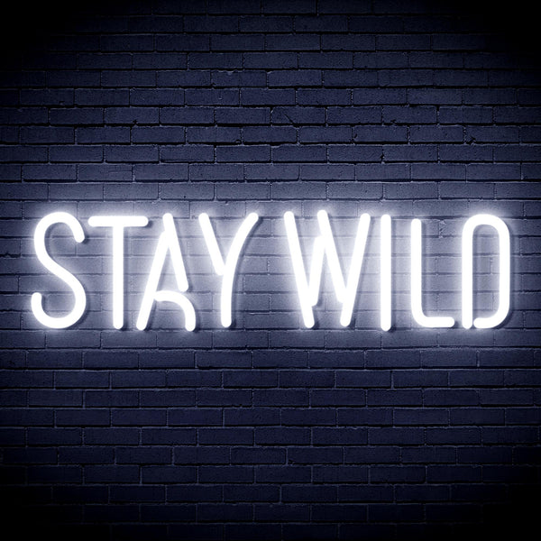 advpro-stay-wild-ultra-bright-led-neon-sign-fnu0307 - White