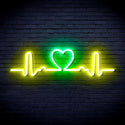 advpro-electrocardiogram-with-heart-ultra-bright-led-neon-sign-fnu0312 - Green & Yellow