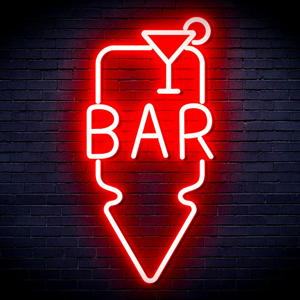 advpro-bar-and-down-arrow-ultra-bright-led-neon-sign-fnu0330 - Red