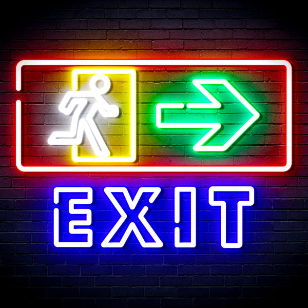 advpro-exit-sign-ultra-bright-led-neon-sign-fnu0344 - Multi-Color 2