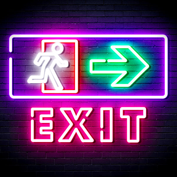 advpro-exit-sign-ultra-bright-led-neon-sign-fnu0344 - Multi-Color 7