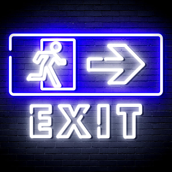 advpro-exit-sign-ultra-bright-led-neon-sign-fnu0344 - White & Blue