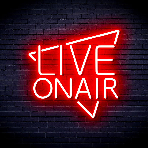 advpro-live-on-air-ultra-bright-led-neon-sign-fnu0390 - Red