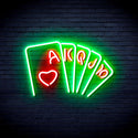 advpro-poker-ultra-bright-led-neon-sign-fnu0402 - Green & Red