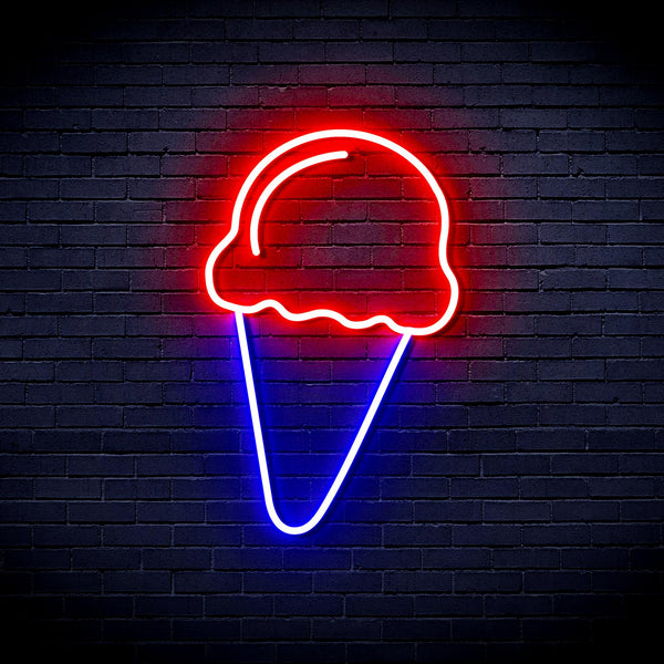 advpro-ice-cream-ultra-bright-led-neon-sign-fnu0409 - Red & Blue