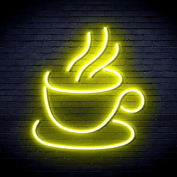 advpro-tea-or-coffee-ultra-bright-led-neon-sign-fnu0410 - Yellow