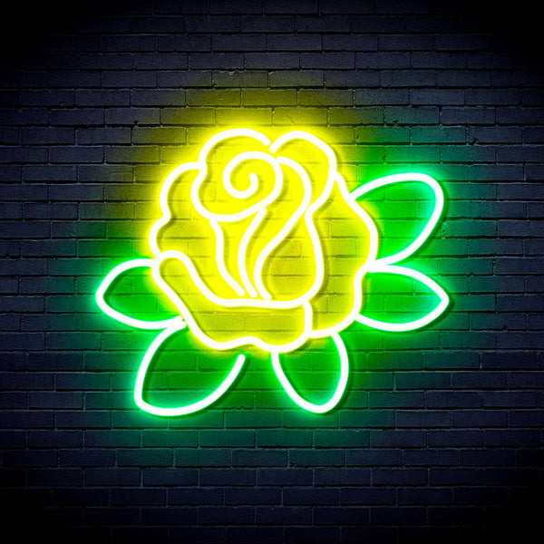 advpro-rose-ultra-bright-led-neon-sign-fnu0413 - Green & Yellow