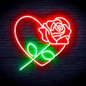 advpro-rosw-with-heart-ultra-bright-led-neon-sign-fnu0414 - Green & Red