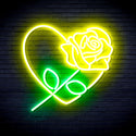 advpro-rosw-with-heart-ultra-bright-led-neon-sign-fnu0414 - Green & Yellow