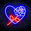 advpro-rosw-with-heart-ultra-bright-led-neon-sign-fnu0414 - Red & Blue