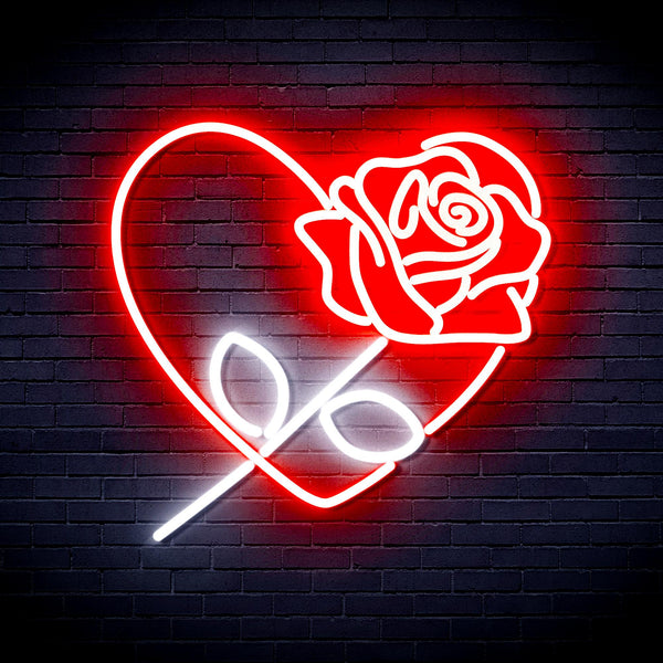 advpro-rosw-with-heart-ultra-bright-led-neon-sign-fnu0414 - White & Red