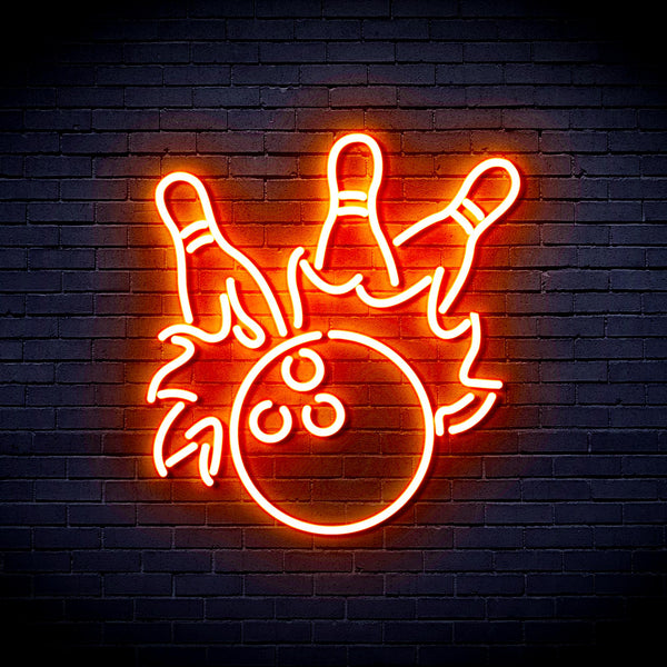 advpro-bowling-ultra-bright-led-neon-sign-fnu0416 - Orange