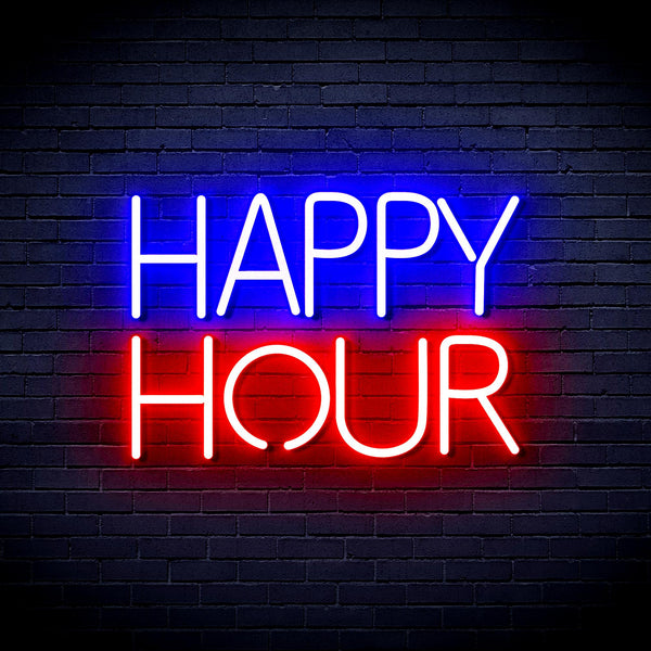 advpro-happy-hour-ultra-bright-led-neon-sign-fnu0420 - Red & Blue