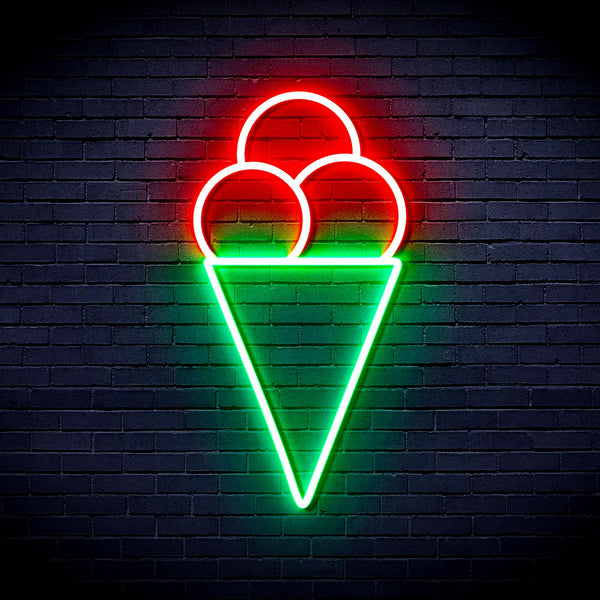 advpro-ice-cream-ultra-bright-led-neon-sign-fnu0421 - Green & Red