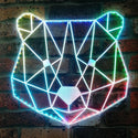 ADVPRO Bear Head Geometric RGB Dynamic Glam LED Sign st06-fnd-i0291