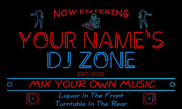 TeeInBlue - Personalized DJ Zone Music Disco Bar st6-qh1-tm (v1) - Customizer