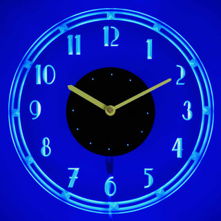 ADVPRO Vintage Design Illuminated Edge Lit Bar Beer Neon Sign Wall Clock with LED Night Light cnc2012 - Blue