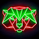 ADVPRO Origami Beer Head Face Ultra-Bright LED Neon Sign fn-i4065 - Green & Red