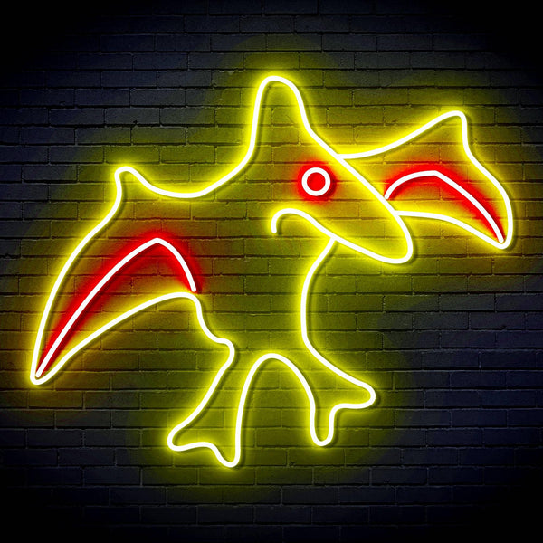 ADVPRO Pterodactyl Dinosaur Ultra-Bright LED Neon Sign fn-i4092 - Red & Yellow