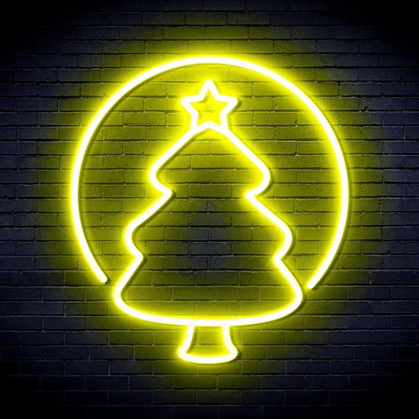 ADVPRO Christmas Tree Ornament Ultra-Bright LED Neon Sign fnu0114 - Yellow