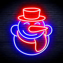 ADVPRO Snow man Ultra-Bright LED Neon Sign fnu0149 - Blue & Red
